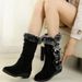 2025 Winter Korean Style New Snow Women's With Fleece Lining Thickened Mid-Calf Boots Non-Slip Flat Bottom Northeast_vogvips.com