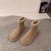 Vintage Outdoor Winter Warm Fleece-Lined Cotton Versatile Thick-Soled Women's Furry Shoes Short Mori Style Snow Boots_vogvips.com