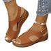 New Plus Size Shoe Mouth, Women's Heel, Summer New Heel Fish Thick Sole, 2025 Sandals, Wedge Root_vogvips.com