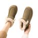 Snow Korean Style Winter 2024 New Fleece-Lined Thickened Large Boots Warm Flat Soft Sole Women's Cotton Shoes_vogvips.com