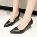 Dress Shoes Black Stiletto Heels With Spring All Matching Pointy Work Korean Style Professional Fashion Single Women_vogvips.com