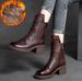 Shanghai Jie Zou Winter New Cotton Round Toe Polished Retro Cowhide Women's Shoes Fashion High-top Versatile Casual_vogvips.com