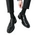 Men's Low-top Casual Leather Shoes Retro Trend Lace-up Small Black Shoes To Wear Fashion Business Dress Shoes_vogvips.com