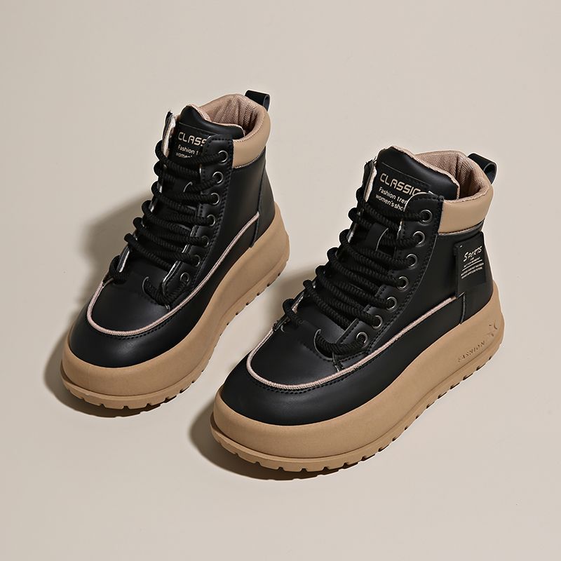 New Leather Spring Men's Shoes High-top Men's Heightening Tooling Martin Boots_vogvips.com