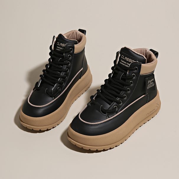 New Leather Spring Men's Shoes High-top Men's Heightening Tooling Martin Boots_vogvips.com