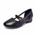 New Spring/Summer Soft Women's Mary Jane Shoes, Mid-Heel, Summer Loafers, Hollow Leather Shoes For Foreign Trade And_vogvips.com