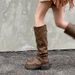 Brown Melad Long For Women Thick Sole High Tube Autumn Winter Western Cowboy Boots_vogvips.com