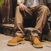 High-top Men's Shoes American Retro Tooling Men's Boots Anti-velvet Leather Big Head Thick Sole Heightening Martin Boots Men's Shoes_vogvips.com