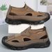 Men's Sandals With Breathable Odorless Feet, Casual Lazy People, Mesh And Perforated Shoes For Men_vogvips.com