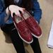 Women's Chunky Sole Platform Shoes With Fringe Detail, Round Toe Lace-Up Design For Casual Everyday Wear British Style Women's Leather Shoes_vogvips.com
