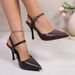 Cross-Border Pointed-Toe High-Heeled For Women, 2025 Summer New Elegant Shallow Shoes With Thin Heels And A Single_vogvips.com