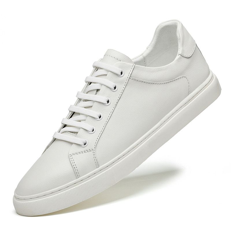 Men's Shoes Board Shoes Lazy One Pedal White Shoes Driving Shoes_vogvips.com