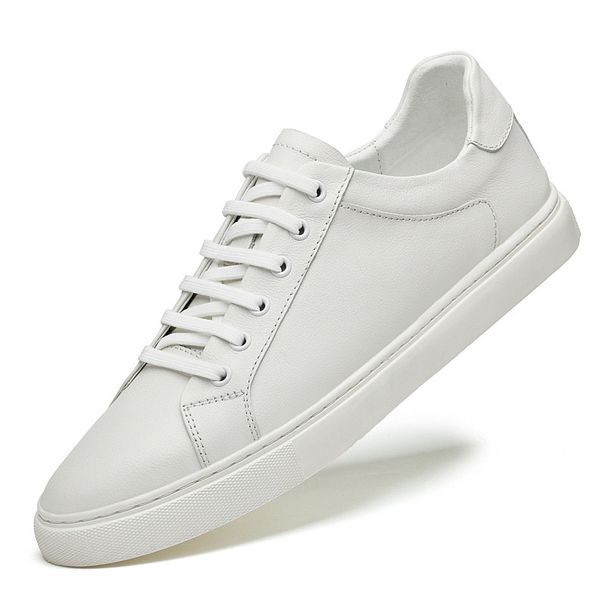 Men's Shoes Board Shoes Lazy One Pedal White Shoes Driving Shoes_vogvips.com