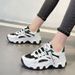 2026 New Spring Women's Dad Shoes, Breathable Mesh Sneakers, Trendy Ins Style, Versatile Casual White Shoes For Students_vogvips.com