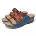2025 Summer Colored Casual Set Feet Hollow Slope Heel Adult One Line Women's Large Slippers_vogvips.com