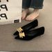 2025 Winter New Pointed Toe Single Shoes For Women French Style Elegant Matching Dress Bowknot Strap Chunky High Heels_vogvips.com