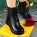 2023 Autumn Winter New Women's Leather Warm Flat Comfortable Non-Slip Martin Boots_vogvips.com