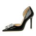 638-K59 Sexy Banquet Pointed High Heels Water Diamond Shallow Mouth Temperament Women's Lacquer Leather Bright Surface_vogvips.com
