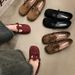 Shallow Mouth Single Shoe Women's Spring And Autumn 2025 New Style French Buckle With Casual Commuting Flat Mary Jane_vogvips.com