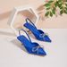 Women’s Shoes Large Size Women's Pointed Kitten Heels Solid Color Rhinestone Bow Elegant Back Empty Mule Sandals_vogvips.com