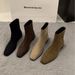 2025 Autumn Korean Version Suede High-top Women's Snow Non-slip Rubber Sole Warm Short Boots Business Casual Shoes_vogvips.com