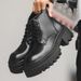 Black Tooling Big Head Lace-Up Thick Sole Height-Up Martin Boots_vogvips.com