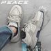 Men's 2025 New Summer Mesh Breathable Gray Dad Student Thick Sole Height Increasing Sports And Leisure Running Shoes_vogvips.com