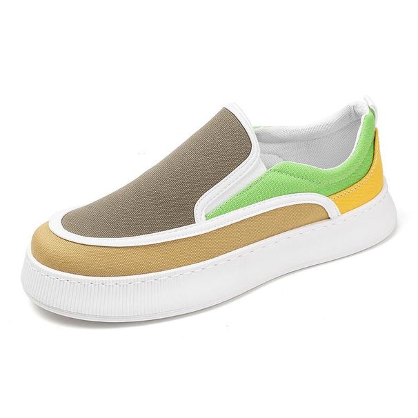 Dropshipping Men Loafers Comfortable Canvas Sneakers 2024 Slip On New Casual Shoes Sneakers Male Chunky Vulcanized Sneakers Men_vogvips.com