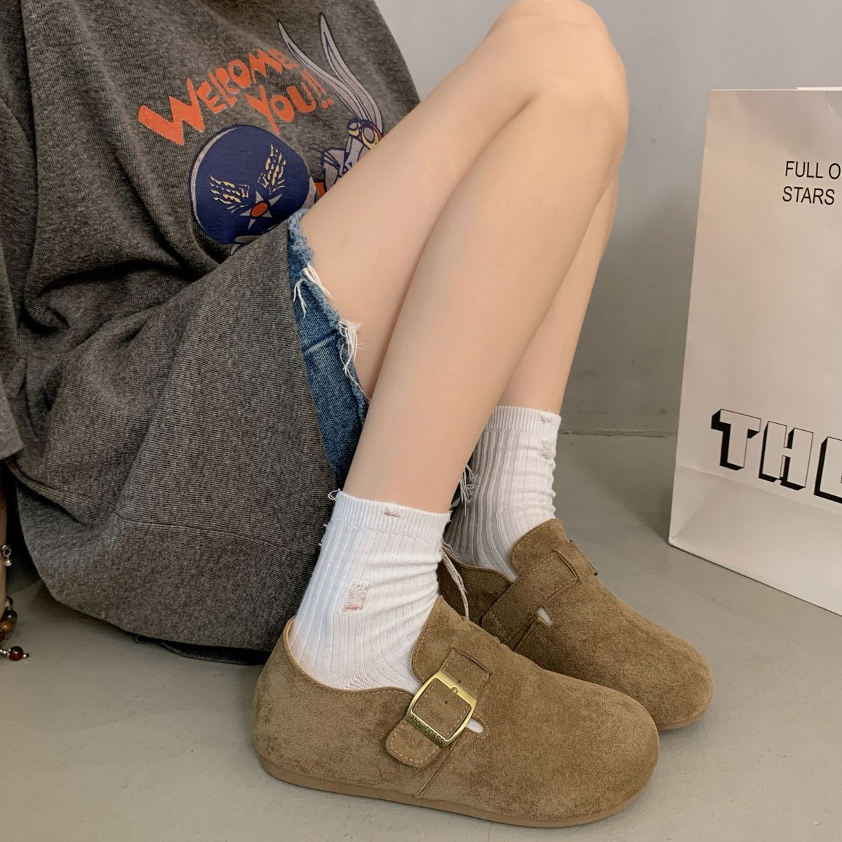2025 Yellow For Women Summer New Fashion Versatile Slip-On Soft Sole Two-Way Casual Shoes_vogvips.com