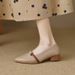 Women's Single 2024 Autumn New Comfortable Versatile Chunky Leather Soft Sole Non-Tiring Slip-On Pointed Toe Low Heel_vogvips.com