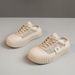 Clearance XT125 New Mesh Half Slip 2025 Summer Trend Hollow Mesh Shoes Breathable Thick Soled Casual Height Increasing Sneakers_vogvips.com