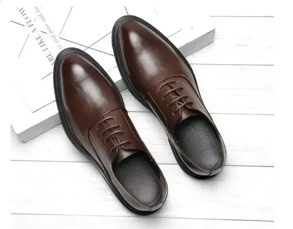 Dress Oxford Business Office Pointed Black Brown Lace Mens Formal Wedding Shoes 569240911_vogvips.com