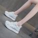 Thick-soled Small Dad Shoes Women's Light Luxury Casual Height-increasing Sports Little White Shoes_vogvips.com