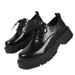 Leather New Large Size Men's Boots 45 British Style Versatile College Black Single Shoes 2135-R_vogvips.com