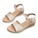 Women's Plus Size Wedge Sandals Peep Toe Buckle Fashionable Comfortable Platform Sandals Summer_vogvips.com