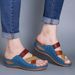 Women's Shoes New Color Matching Women's Sandals Large Size Fish Mouth Fashion Cross Color Matching Slippers_vogvips.com