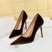 Women's Elegant Pointed Toe High Heel Pumps - Soft Suede Upper, Comfortable 6-8cm Heel, Perfect For Parties & Evening Events (Multiple Colors)_vogvips.com
