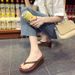 Minimalist Beach High Heel Toe Post Sandals Thick Sole Non-Slip Wedge Flip-Flops For Women Summer Fashion Outdoor Trend_vogvips.com