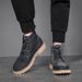 European Warm Series Black High-Top Martin For Men 2025 New Autumn British Style Motorcycle Work Men's Thick-Soled Mid-Top Leather Boots_vogvips.com