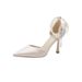 Bridal Wedding Sweet High Heels Princess Women Adult Pointed Toe Stiletto Single Shoes To Match Dress French Style Small_vogvips.com