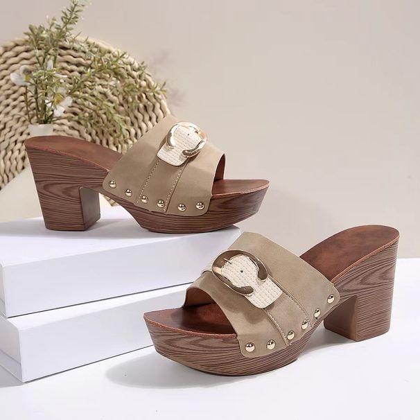 Chunky Slippers Women's Summer Fashion Casual New Sandals_vogvips.com