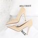 26ss Style 3391-3 Elegant Korean Banquet High Stiletto Heels Slimming Shallow Mouth Pointed Toe Bowknot Women's Single S_vogvips.com