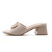 Heel Sandals Summer New Open Toe Fashion One Strap Large Size High Heels Sexy Versatile Rhinestone Black Sandals Women Sandals_vogvips.com