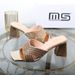 2024 Summer Outing Rhinestone Slippers, Oversized One Size Flip Flops, Thick High Heels, Sparkling Diamonds, Women's_vogvips.com