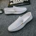 SHLIANG Classic Soft Canvas Shoes Penny Men Loafers Slip On Casual Men Shoes Comfort Driving Shoes Men Flats Walking Footwear SB134_vogvips.com