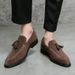 2025d British Style Casual Slip-On Pointed Toe Leather Shoes For Men Summer Korean Version Suede Tassel Hair Stylist Loafers_vogvips.com