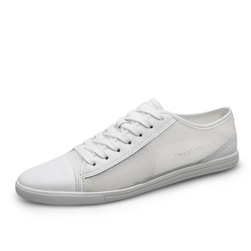 Men's Shoes Breathable Thin Soft Sole Running Shoes Mesh Shoes Men's Mesh Shoes White Board Shoes_vogvips.com