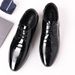 Men's business patent autumn men's new pointed toe shoes, low top formal dress, large size leather shoes_vogvips.com