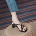 Stunning Women's 2026 Summer New Style Outdoor Wear, Fairy-style Roman Sandals With Chunky Heels, French High-heeled_vogvips.com