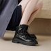 Soft Sheepskin Brown Thick-Soled Genuine Leather Short For Women 2024 Early Autumn Winter New Round-Toe British Style_vogvips.com